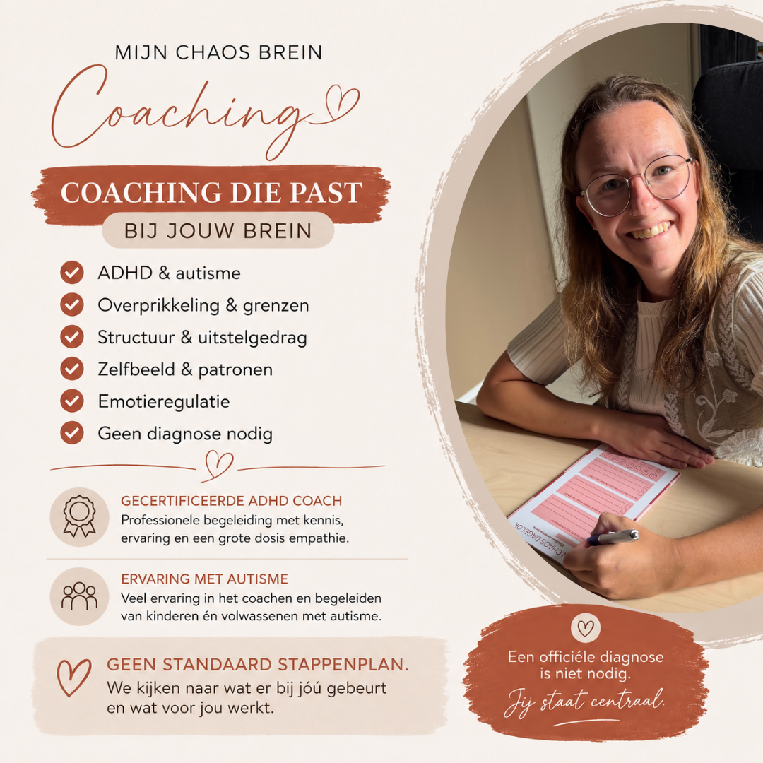 Mijn Chaos Brein Coaching | Verdieping - 5 sessies