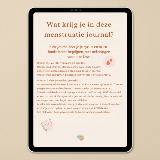Menstruatie dagboek | Mijn Chaos Brein