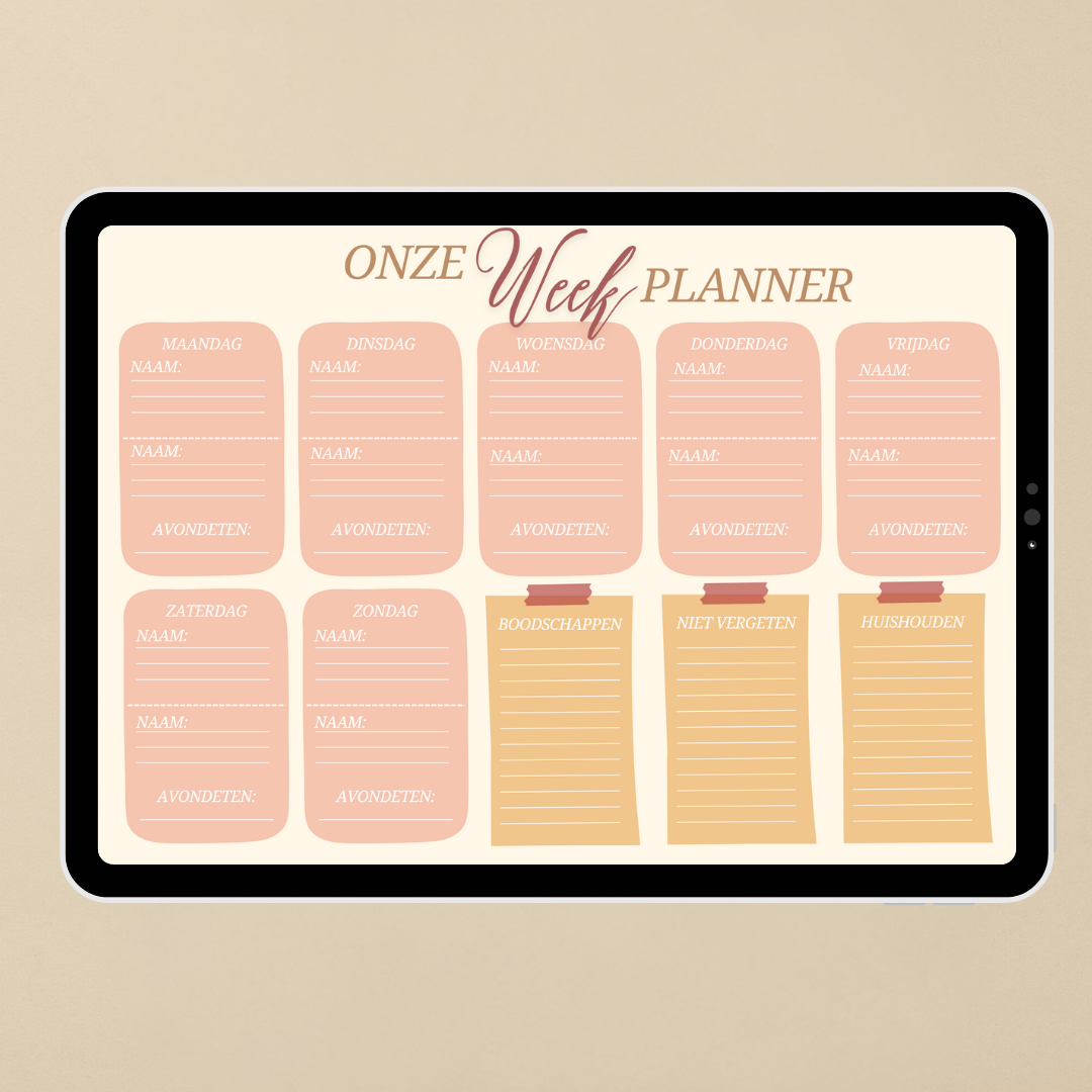 Koppel Weekplanner | Mijn Chaos Brein