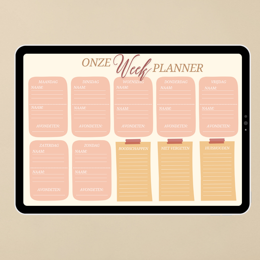 Koppel Weekplanner | Mijn Chaos Brein