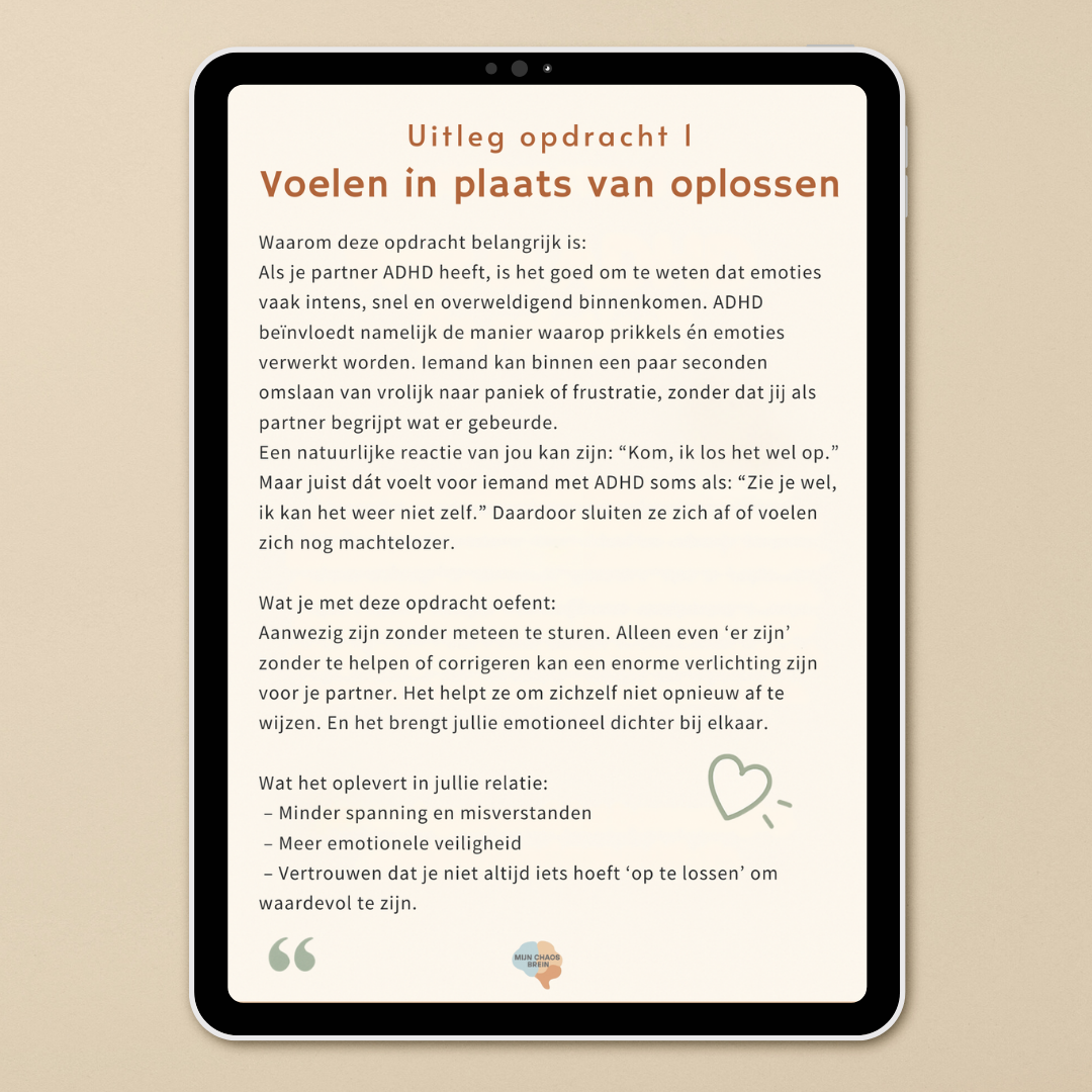 ADHD Partner Gids | Mijn Chaos Brein