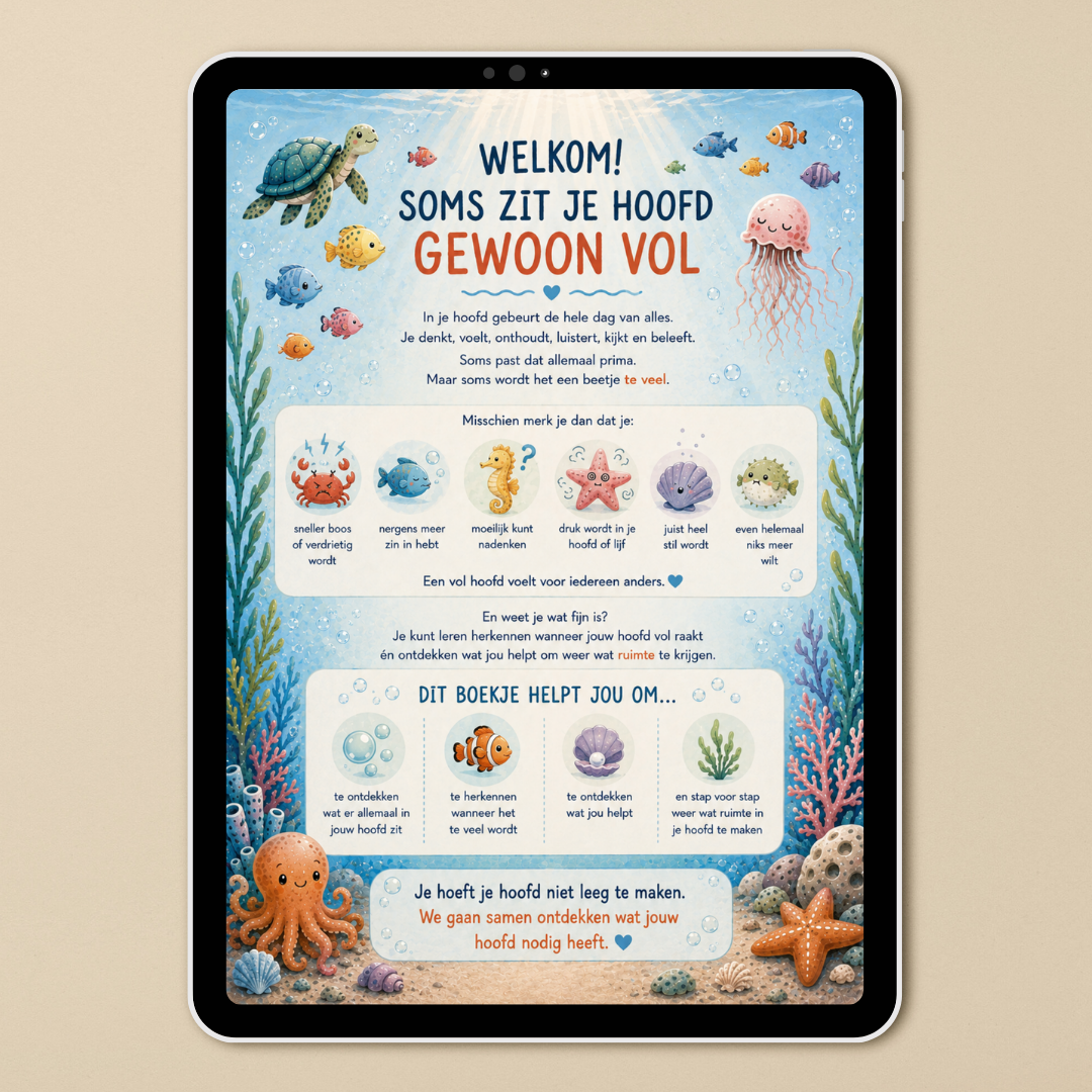 Mijn hoofd zit vol | Digitaal werkboek