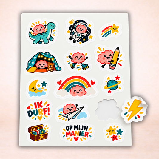 Mijn Chaos Brein Stickerset | 3 stickervellen vol positiviteit & herkenning