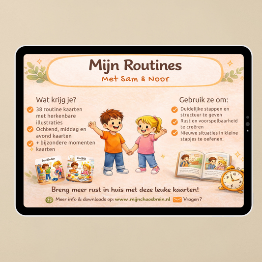 Routinekaarten Sam & Noor | Rust en structuur in de dag